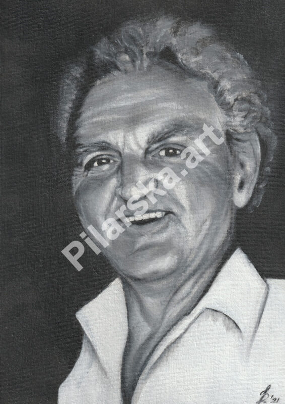 Kazimierz - portret olejny dziadka wykonany na zamówienie ze zdjęcia